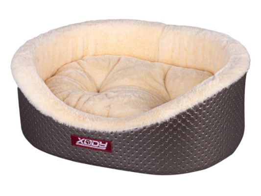 Лежак Премиум (Пунто) №1 коричневый/ваниль / 42х35х16 см