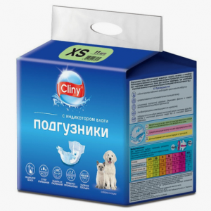 Подгузники Cliny для домашних животных 2-4 кг размер XS / 1 шт