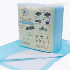 Пелёнки VitaVet CARE впитывающие с фиксированными полосками 60х60 см / 35 шт
