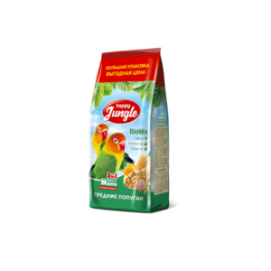 Корм Happy Jungle для средних попугаев / 900 гр.