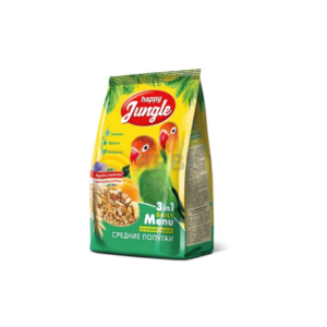 Корм Happy Jungle для средних попугаев / 500 гр.