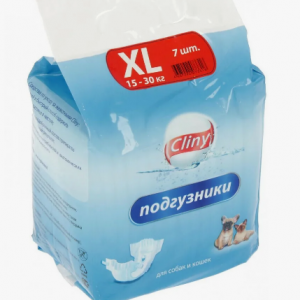 Подгузники Cliny для домашних животных 15-30 кг размер XL / 1 шт