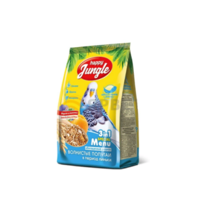 Корм Happy Jungle для волнистых попугаев при линьке / 500 гр.