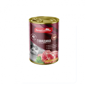 НОЧНОЙ ОХОТНИК Говядина в соусе для взрослых кошек / 415 гр.