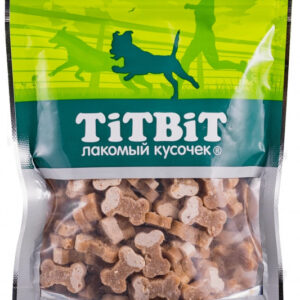ТИТБИТ для собак Косточки мясные с индейкой и творогом / 145 гр.
