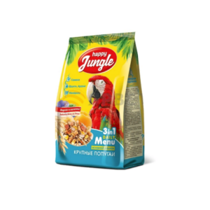 Корм Happy Jungle для крупных попугаев / 500 гр.