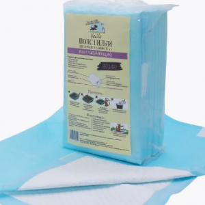 Пелёнки VitaVet CARE впитывающие с фиксированными полосками 60х40 см / 35 шт
