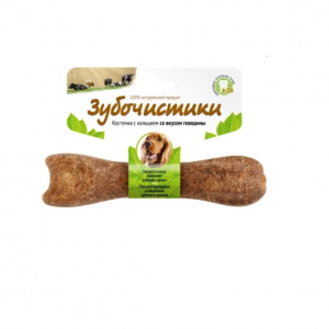 ДЕРЕВЕНСКИЕ ЛАКОМСТВА для собак с кальцием со вкусом говядины, для собак от 10 до 25 кг. / 95 гр.