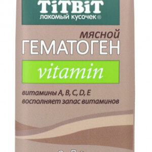 ТИТБИТ для собак Гематоген мясной  vitamin / 35 гр.