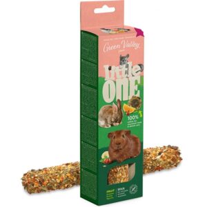 LITTLE ONE Green Valley беззерновая палочка для декоративных животных с фруктами / 160гр.