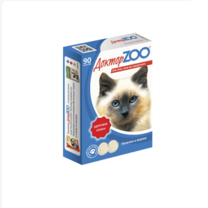 ДОКТОР ZOO "Здоровая кошка" с морскими водорослями / 90 табл.