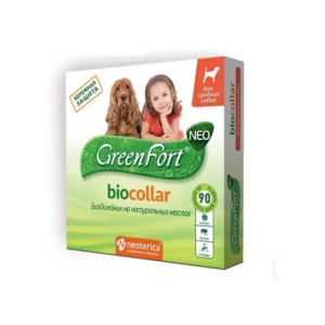Ошейник от блох и клещей GreenFort  для средних пород собак / 65 см