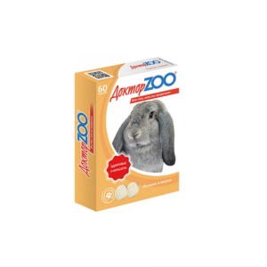 Витамины "Здоровье и красота" для кроликов Доктор ZOO / 60 табл.