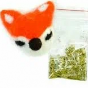 Игрушка для кошек Лисёнок фетр с кошачьей мятой / 4 см