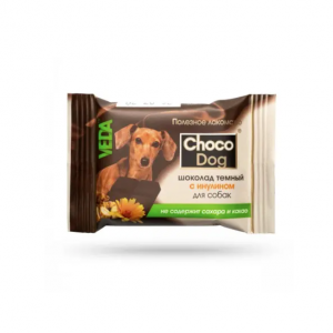 CHOCO DOG для собак Шоколад тёмный с инулином / 15 гр.