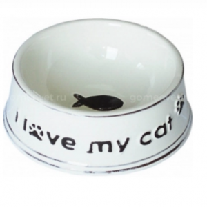 Миска керамическая №1 I Love my cat / 12,5х5см