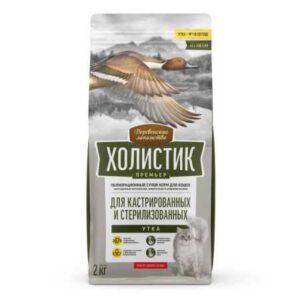 ДЕРЕВЕНСКИЕ ЛАКОМСТВА для стерилизованных кошек Утка / 2 кг.