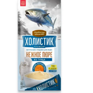 ДЕРЕВЕНСКИЕ ЛАКОМСТВА Нежное пюре из тунца и икры для кошек / 4шт/уп.