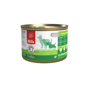 БЛИЦ Dog Vetline Gastrointestinal для собак при нарушении работы ЖКТ с индейкой / 200 гр.