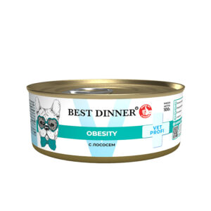 БЭСТ ДИННЕР Exclusive Vet Profi Obesity с лососем для собак / 100 гр.
