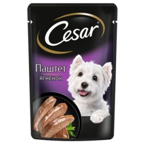 ЦЕЗАРЬ Для взрослых собак всех пород паштет Ягнёнок / 85 гр.