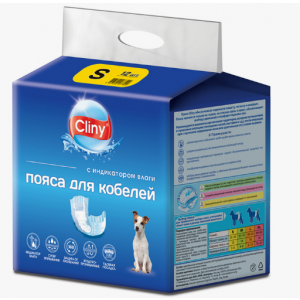 Подгузники Cliny для домашних животных 3-6 кг размер S / 1 шт