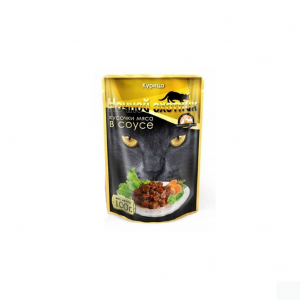НОЧНОЙ ОХОТНИК для взрослых кошек Курица кусочки мяса в соусе / 100 гр.