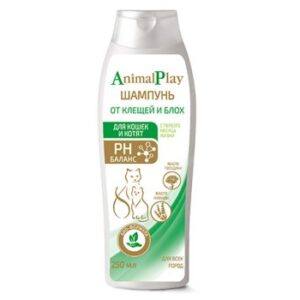 Шампунь Animal Play для кошек и котят от блох и клещей / 250 мл