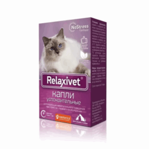 Капли успокоительные Relaxivet для кошек и собак / 10 мл.