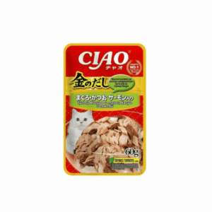 ИНАБА Тунец Магуро и тунец Кацуо с сёмгой для кошек / 60 гр.
