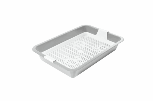 Туалет для кошек Барсик с сеткой мини / 32,5х23,5х6 см