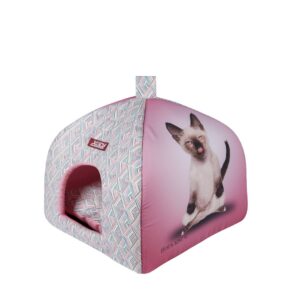 Домик Виг-Вам Йога Кэтс №1 розовый / 33х33х42 см