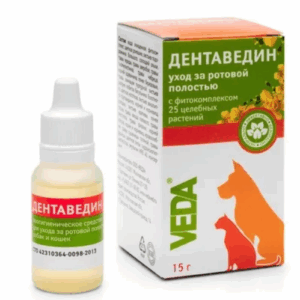 Дентаведин д/гигиенического ухода за полостью риа для собак и кошек / 15 гр