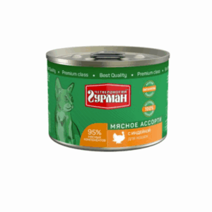 ЧЕТВЕРОНОГИЙ ГУРМАН Мясное ассорти для кошек с индейкой / 190 гр.