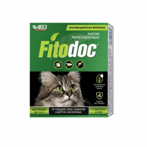 Капли от клещей и насекомых Фитодок для кошек / 0,5 мл