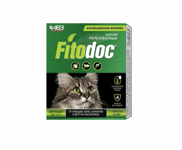 Капли от клещей и насекомых Фитодок для кошек / 0,5 мл