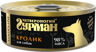 ЧЕТВЕРОНОГИЙ ГУРМАН ГОЛДЕН Для собак кролик натуральный в желе / 100 гр.