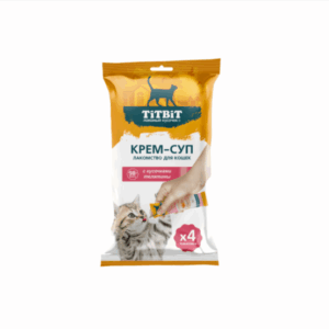 ТИТБИТ Крем-суп с кусочками телятины для кошек / 4х10 гр.