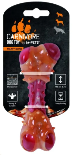 Игрушка для собак Карнивор кость, вкус бекона / 25,4х5,5х4,8 см