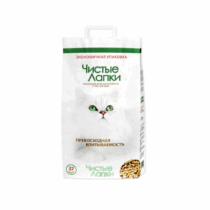 Наполнитель ЧИСТЫЕ ЛАПКИ древесный для кошек / 37 л.