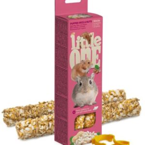 Зерновая палочка Little One Sticks для хомяков, крыс, мышей и песчанок с воздушным рисом и орехами