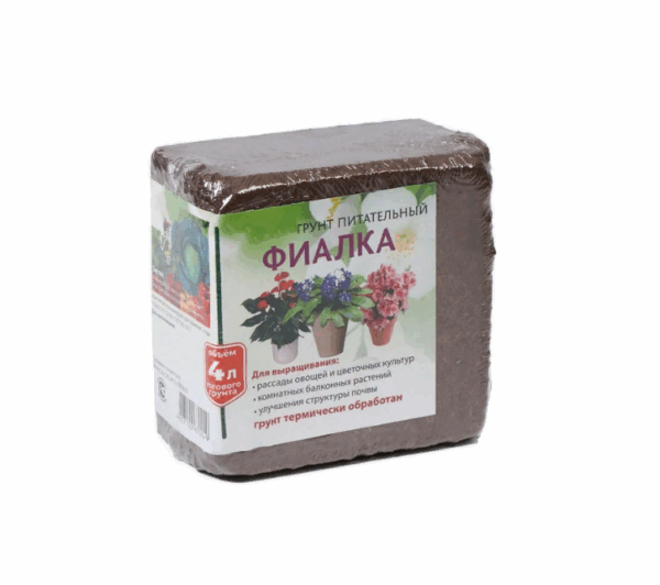 Субстрат торфяной в блоке Фиалка / 4 л.
