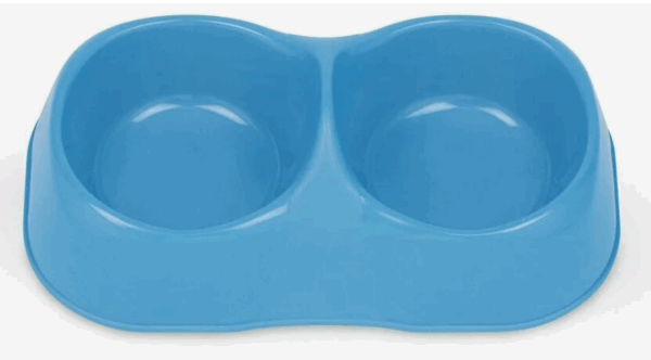 Миска пластиковая двойная Кошка / 2х0,3 л