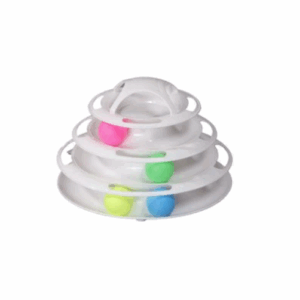 Игрушка для кошек Интерактивный трек с шариком, пирамида игра, 3 яруса