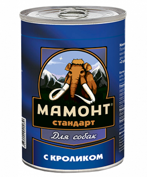 МАМОНТ для собак с Кроликом / 970 гр.