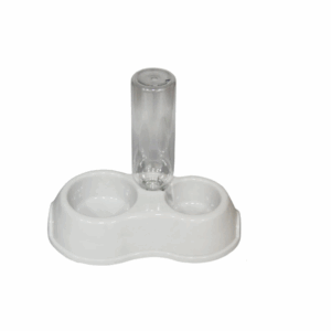 Миска пластиковая с поилкой Bottle / миска 300 мл, бутылка 500 мл, 28х15х6 см