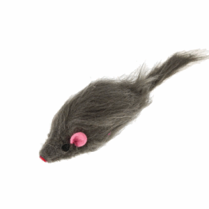 Игрушка для кошек Мышь цветная длинный мех, 8 см