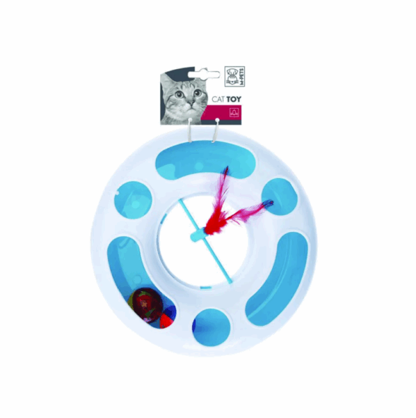 Игрушка для кошек Игровая база с мячиком / 24,2х24,2х7,2 см