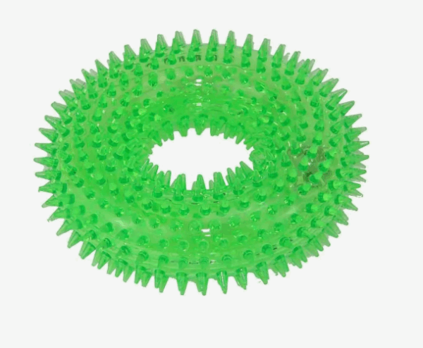 Игрушка для собак Кольцо пищащее светящееся / 12 см