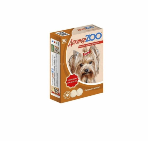 ДОКТОР ZOO Со вкусом копченостей для собак / 90 табл.